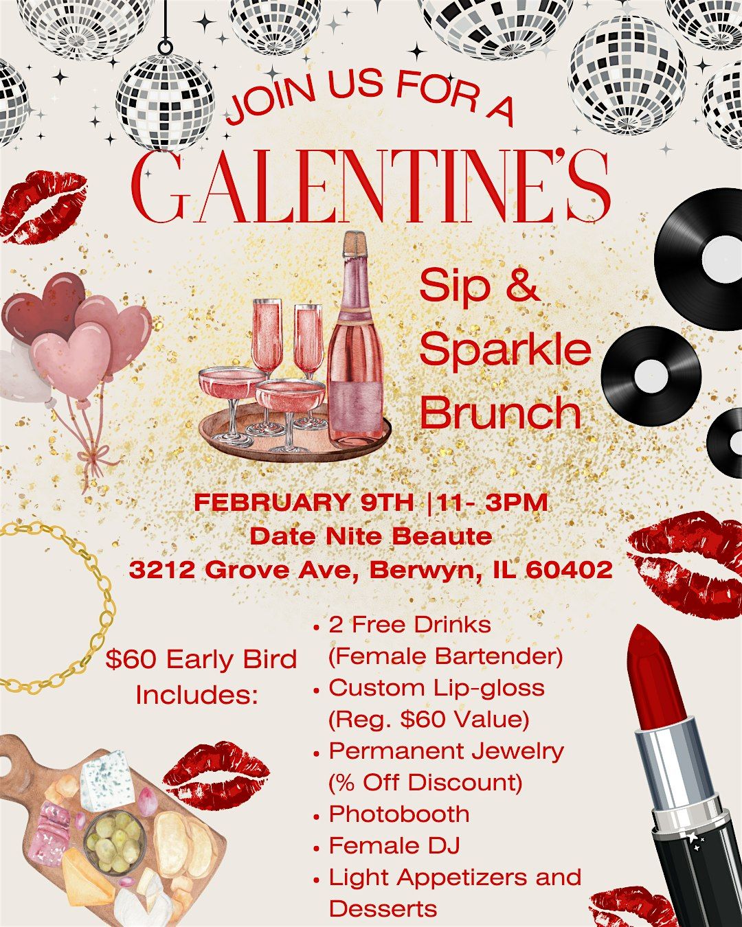 Galentine's Sip & Sparkle Brunch