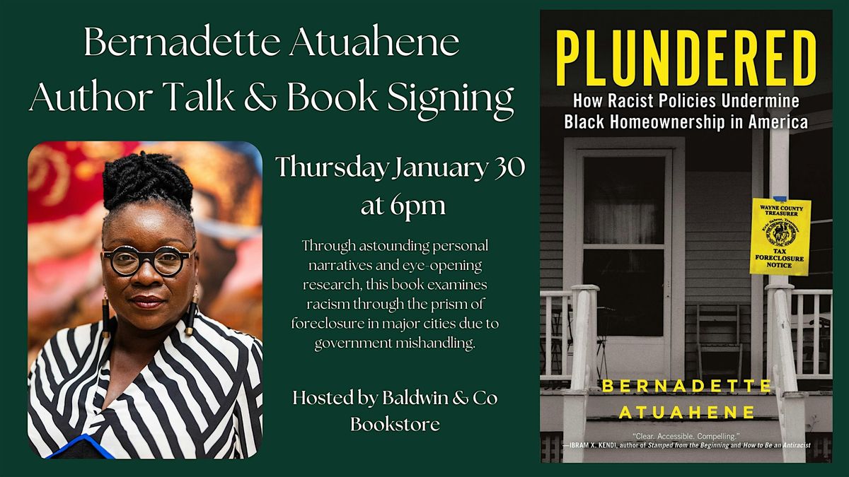 Bernadette Atuahene Author Talk and Book Signing