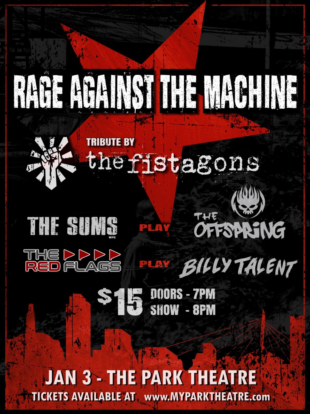 Rage Against the Machine - The Offspring - Billy Talent tribute show