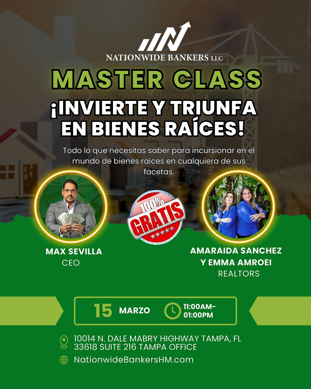 Master Class | \u00a1Invierte y Triunfa en Bienes Ra\u00edces!