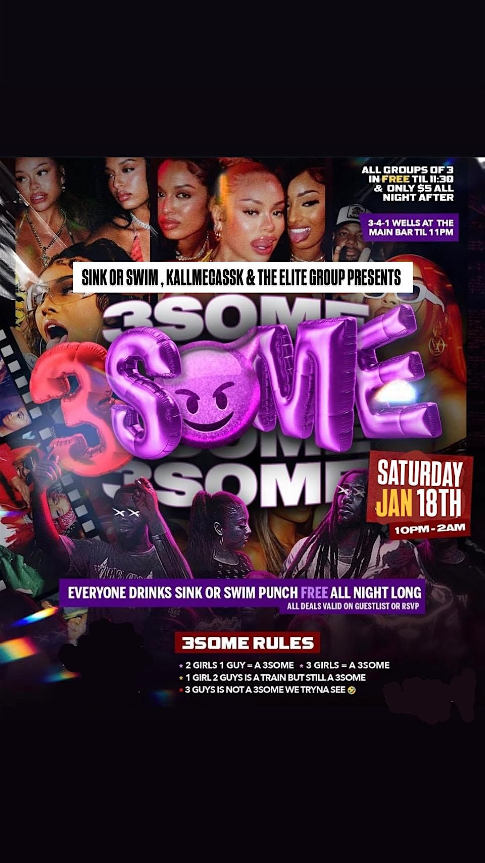 3SOME\u2026 THE OFFICIAL SPRING SEMESTER KICKOFF PARTY