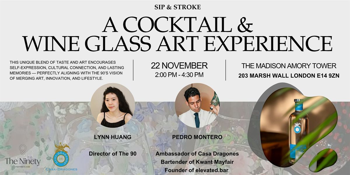 Sip & Stroke | A Cocktail &  Wine Glass Art Experience