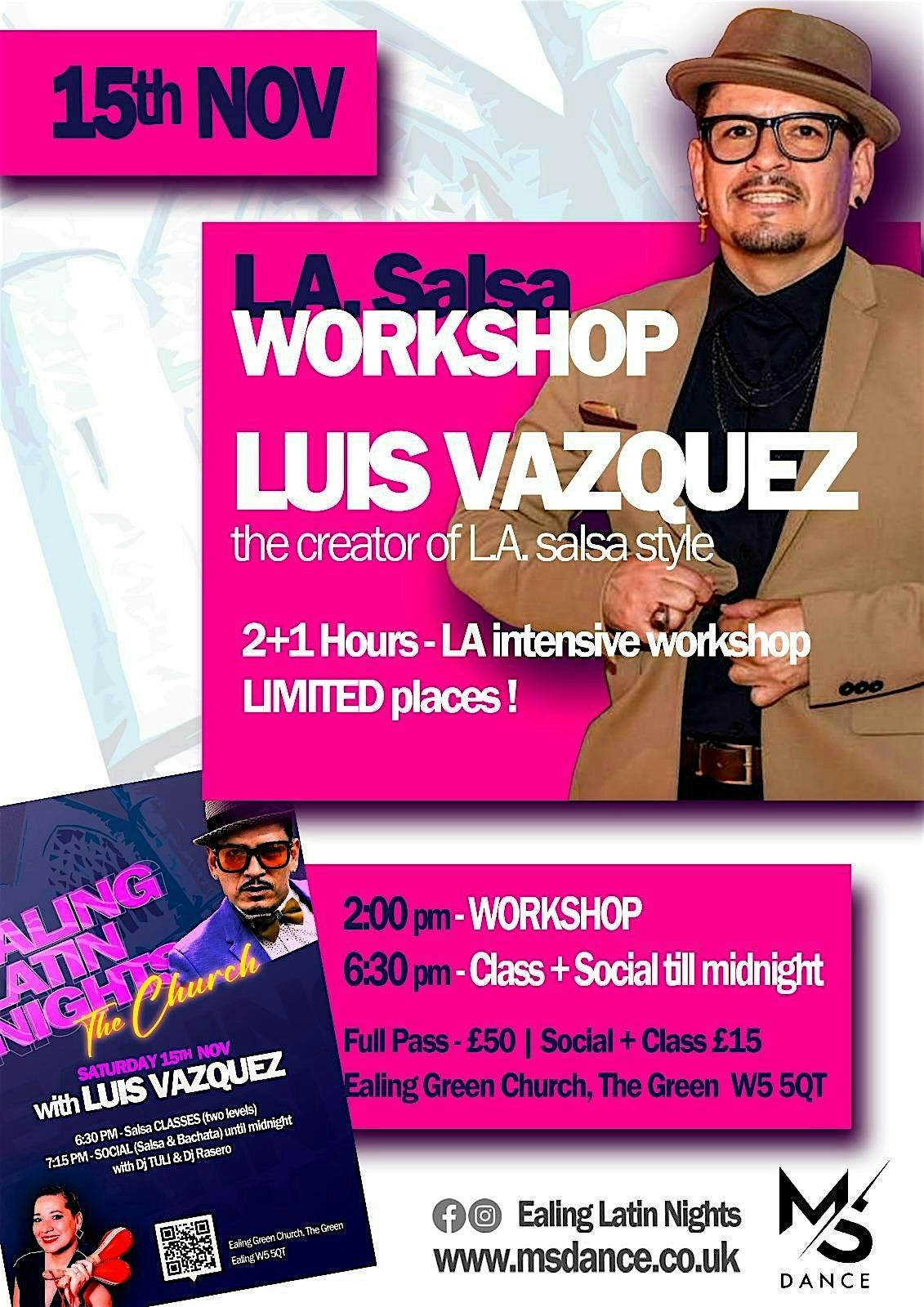 Intensive Salsa on 1 workshop with Luis Vazquez