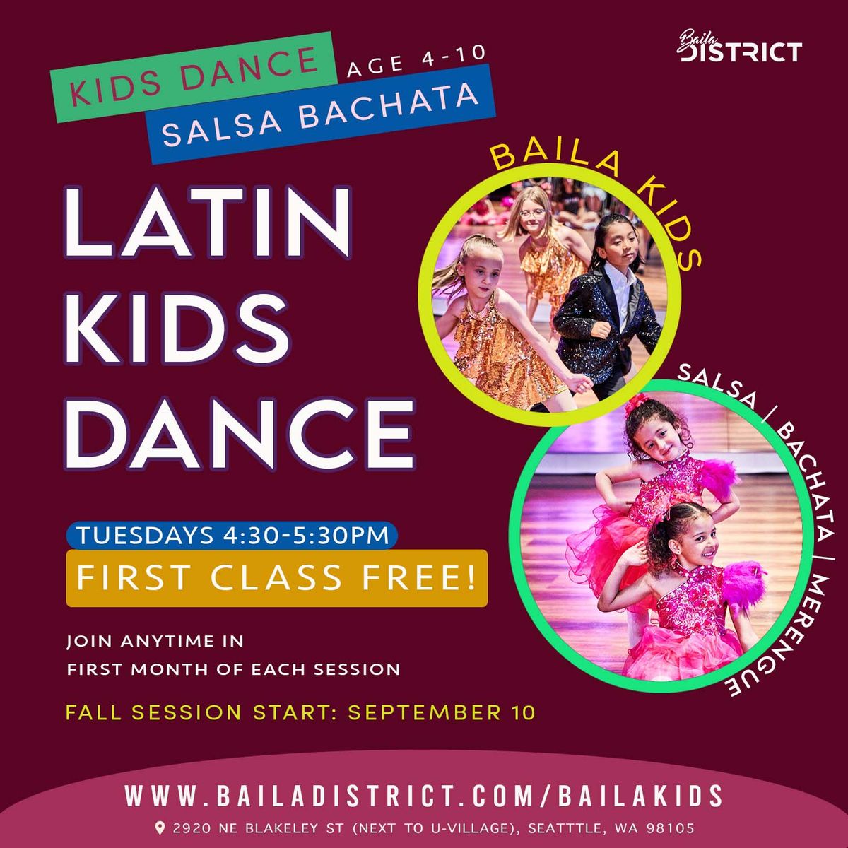 Kids Latin Dance Fall Session