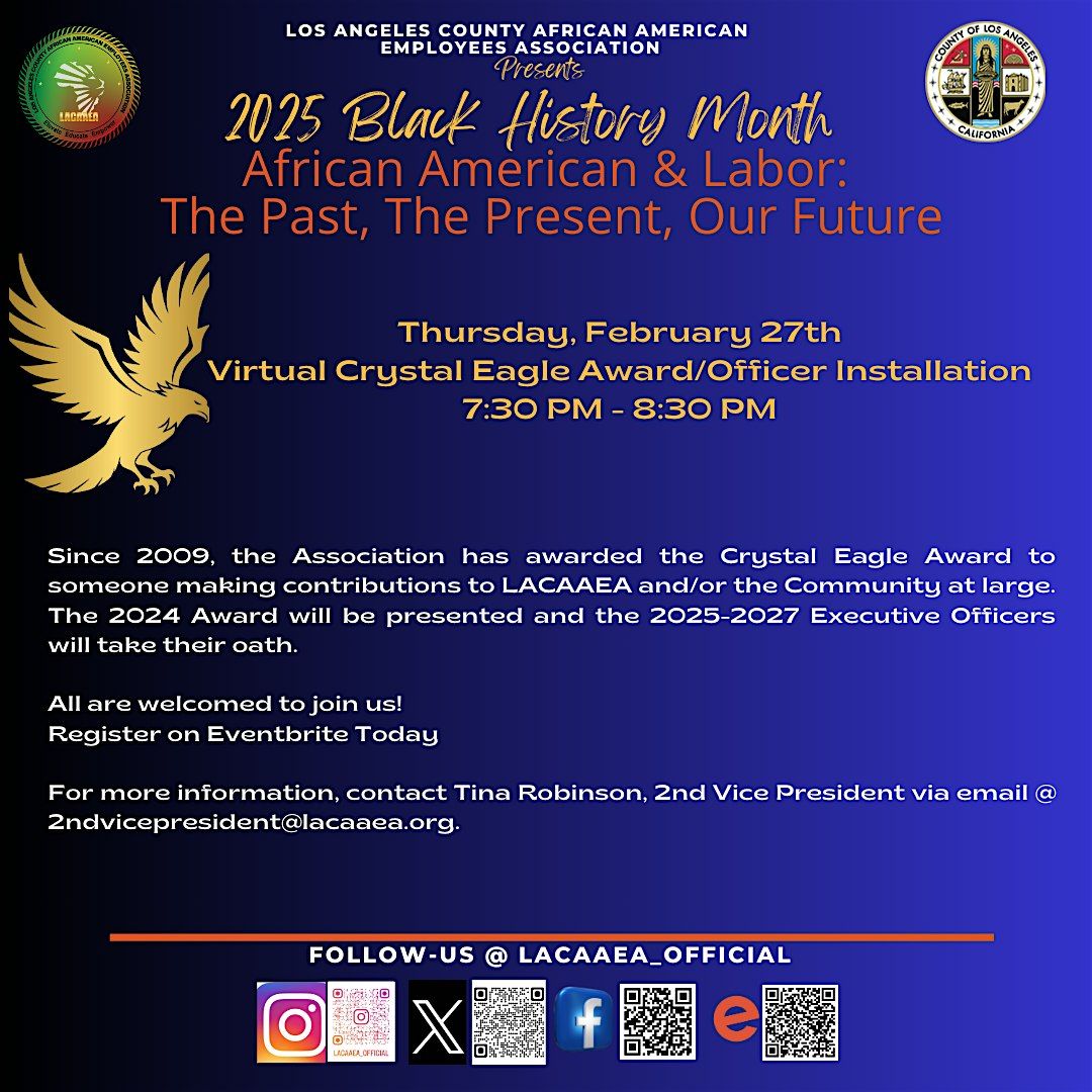 2025 BLACK HISTORY MONTH CELEBRATION - CRYSTAL EAGLE AWARD