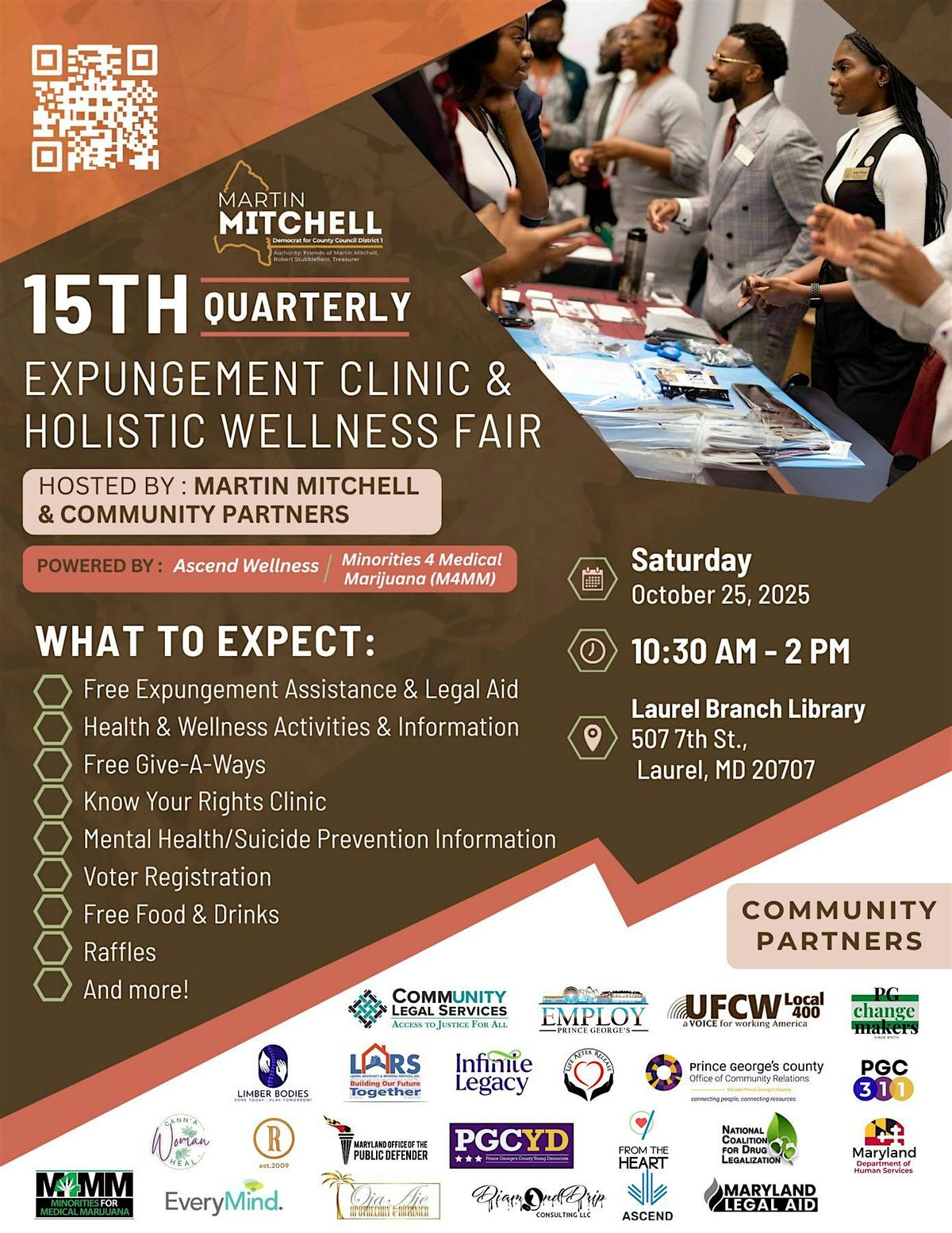 15th Quarterly Free Expungement Clinic & Holistic Wellness Fair
