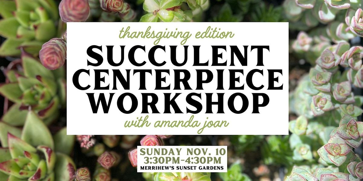 Succulent Centerpiece Workshop