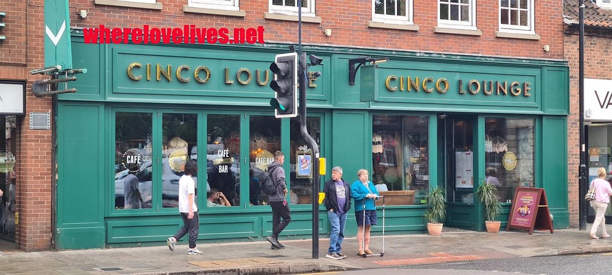 Speed Dating @ Cinco Lounge, Grantham.  Ages 45-54 yrs. wherelovelives.net