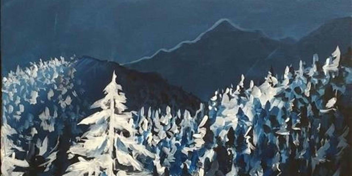 Mountain Winter Pines - Paint and Sip by Classpop!\u2122