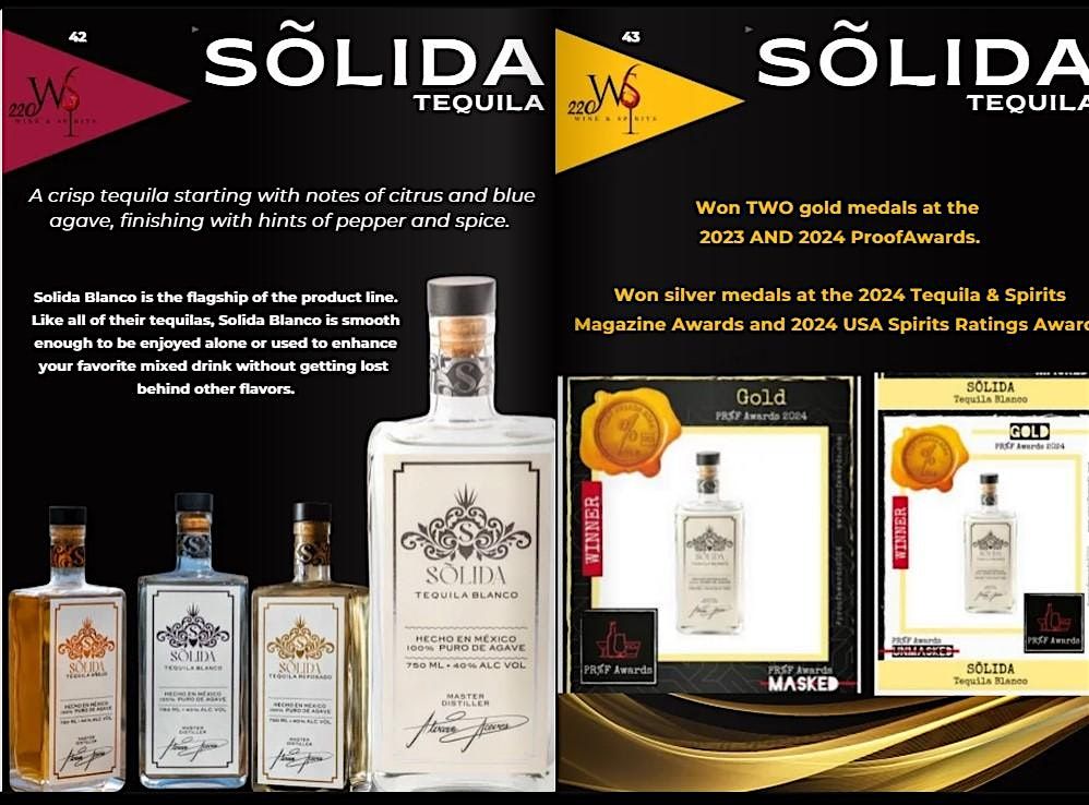Solida Tequila Tasting - Stelios in the West Loop