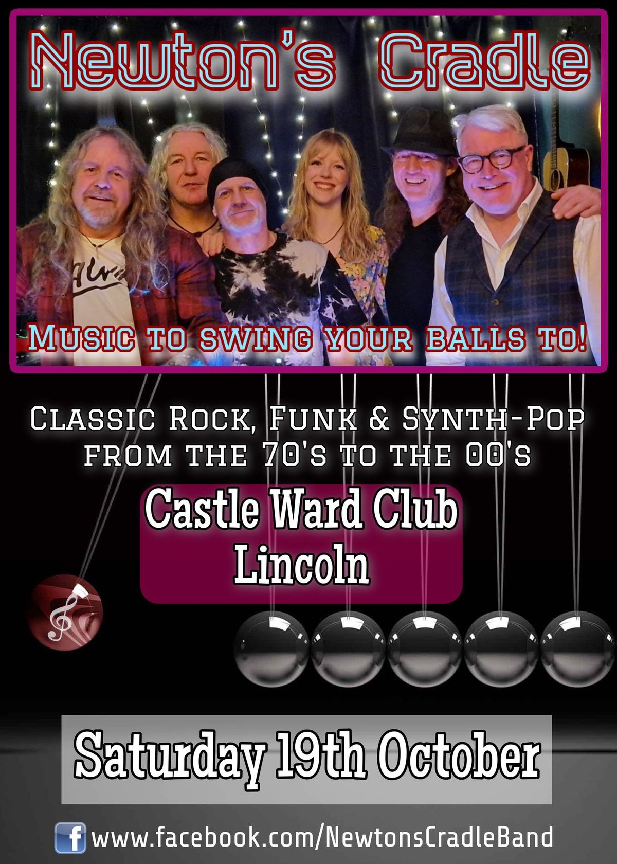 Newton's Cradle make their debut apperance at The Castle Ward Club, Lincoln.