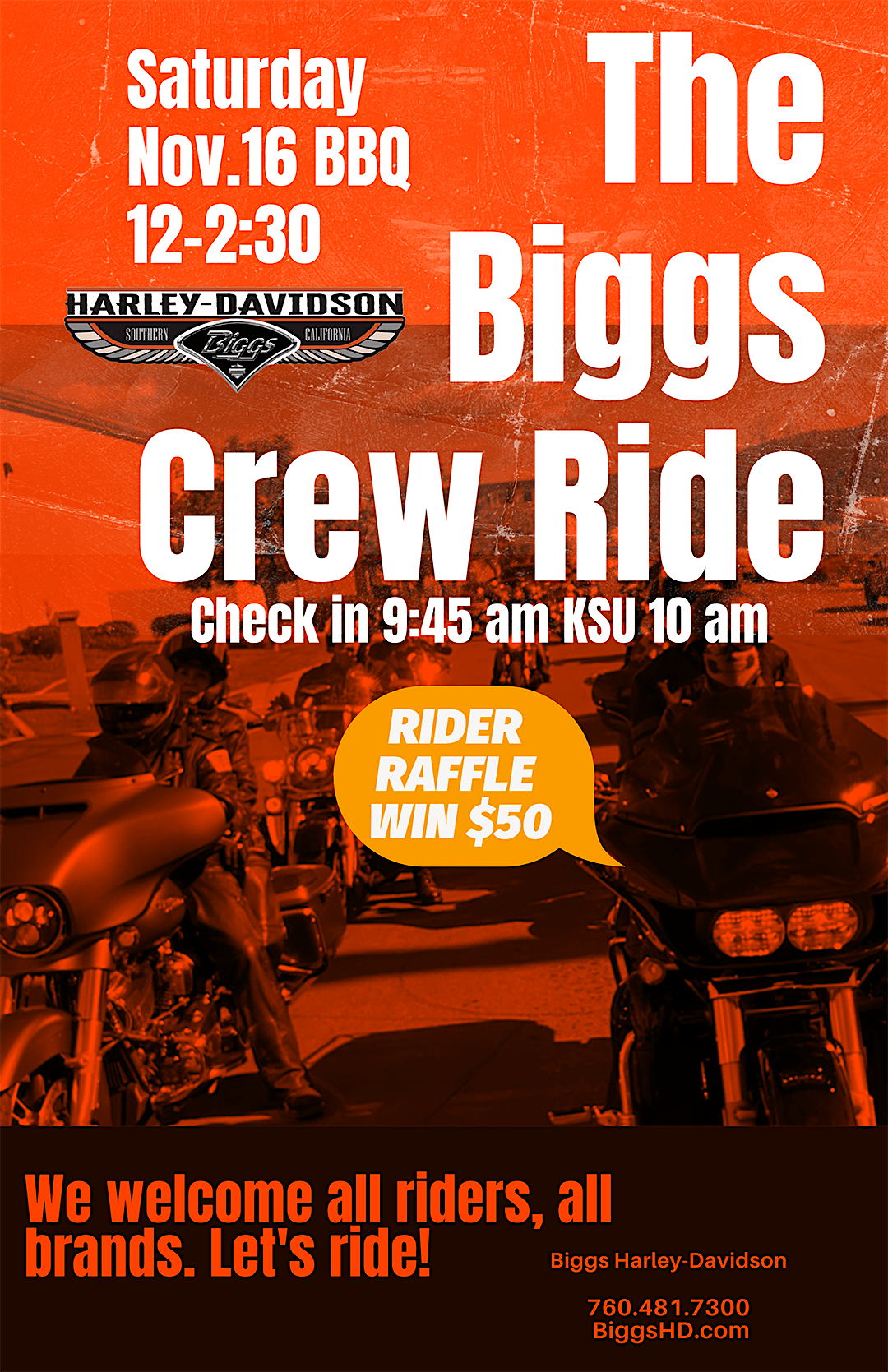 The Biggs Crew Ride | Free Raffle & Lunch