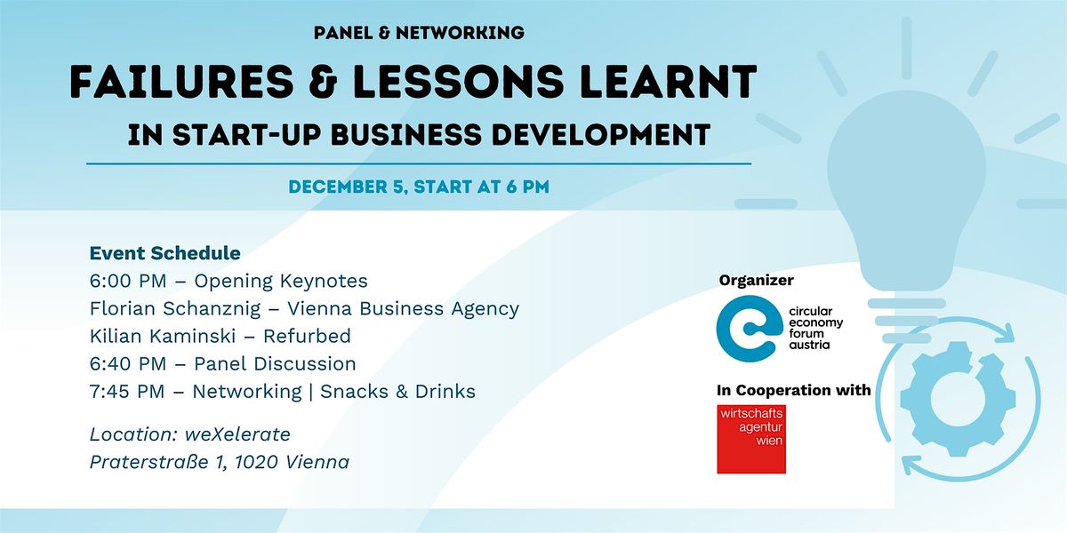 Failures & Lessons Learnt in Business Development of Start-ups