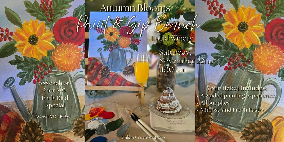 Autumn Blooms Paint & Sip Brunch at Lucid Winery