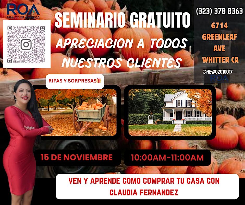 Seminario Gratuito Para Compradores De Casa