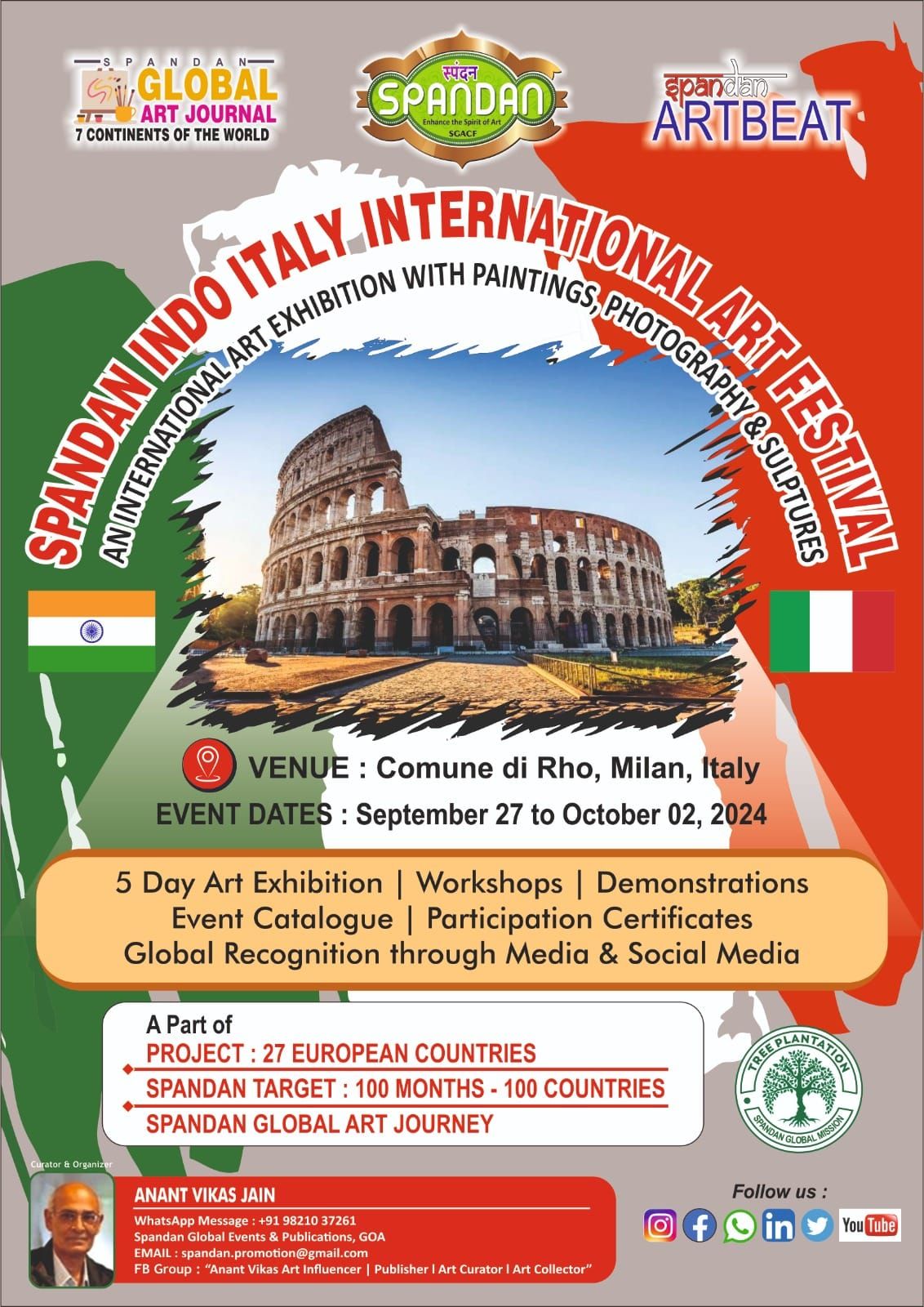 138TH EDITION  - SPANDAN INDO ITALY INTERNATIONAL ART FESTIVAL 