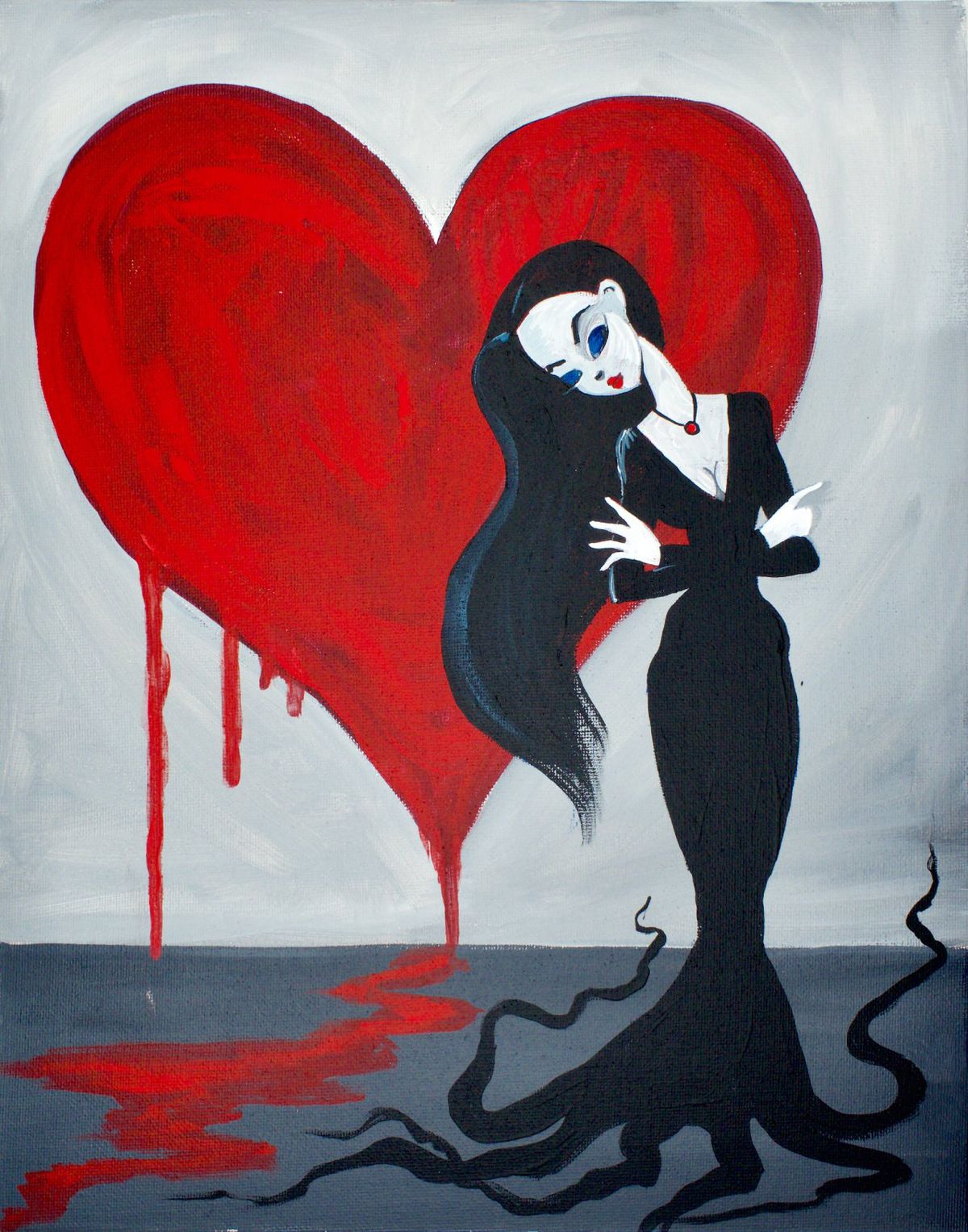 Paint Night! Morticia!