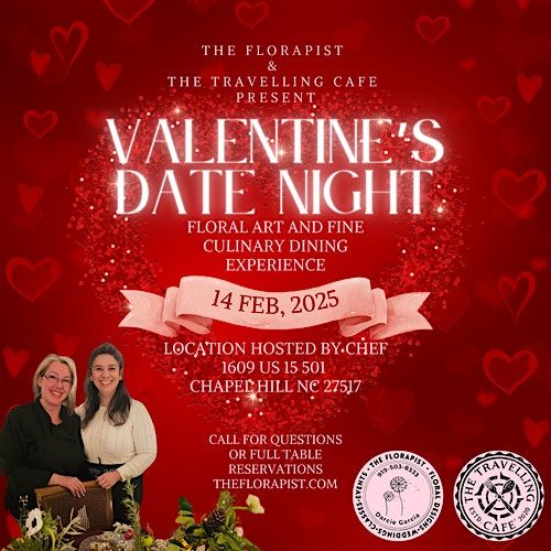 Valentine\u2019s Date Night: Floral Art & Fine Dining Cuisine Experience For 2