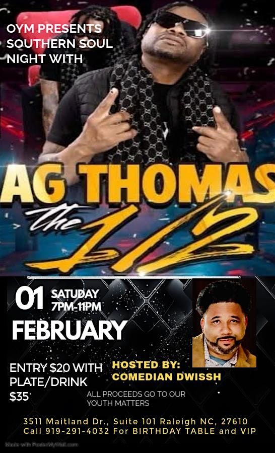 SOUTHERN SOUL SINGER AG THOMAS LIVE