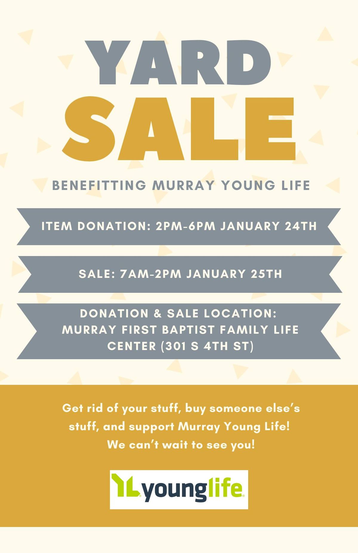 Young Life Yard Sale