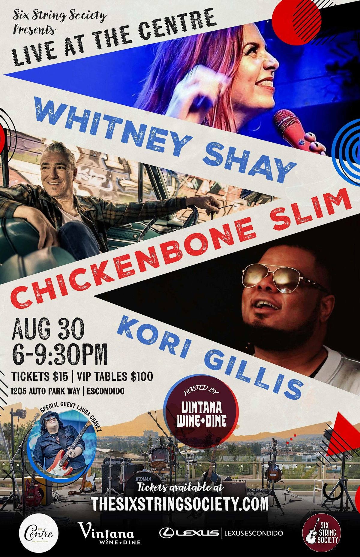 Live at the Centre with Whitney Shay, Chickenbone Slim, & Kori Gillis duo!