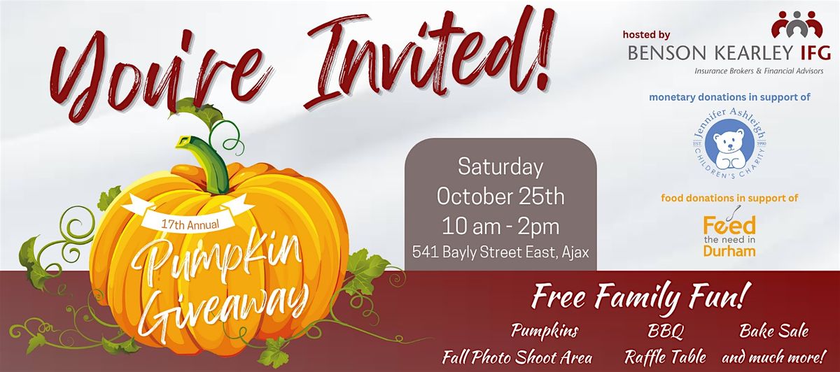 17th Annual Pumpkin Giveaway