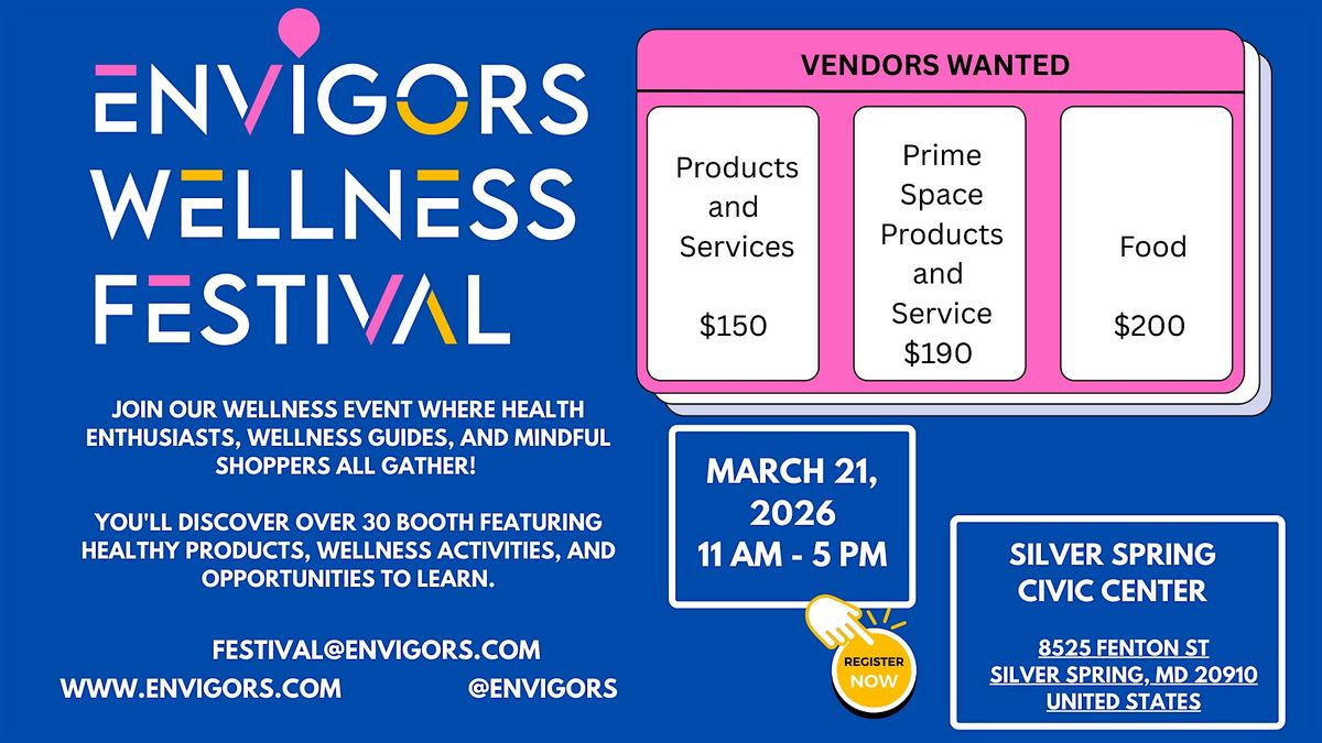Envigors Wellness Festival - Vendor Application