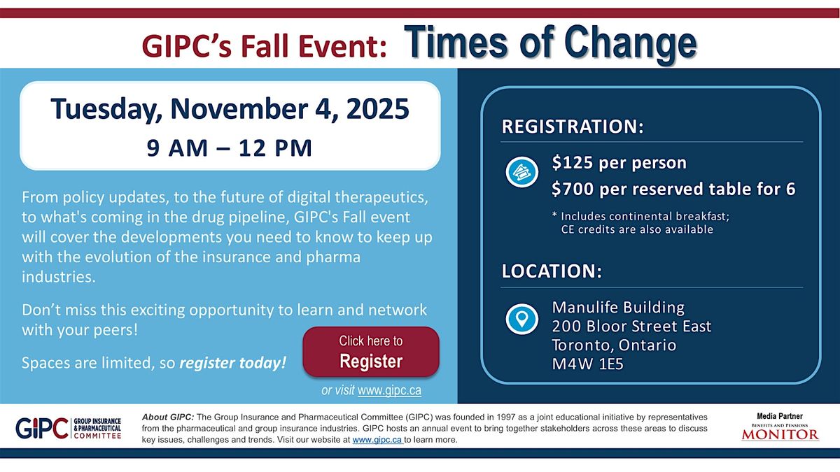 2025 GIPC's Fall Event:  Times of Change