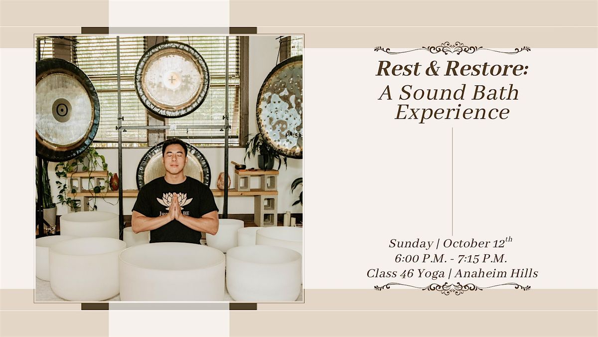 Rest & Restore: A Full Moon Sunset Self Care Sound Bath (Anaheim Hills)
