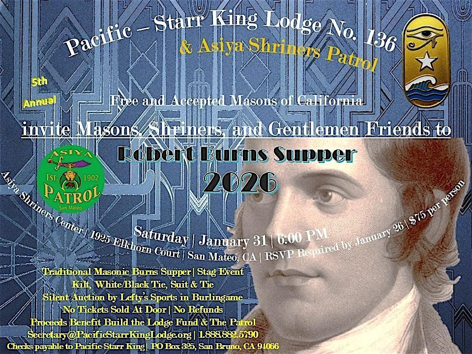 Pacific-Starr King Burns Supper 2026