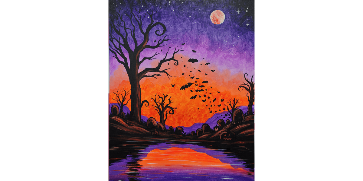 Spooky Sunset - Paint and Sip in Cincinnati | Classpop!\u2122