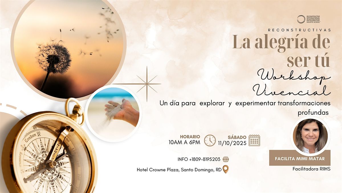 Workshop Vivencial- La alegr\u00eda de ser t\u00fa