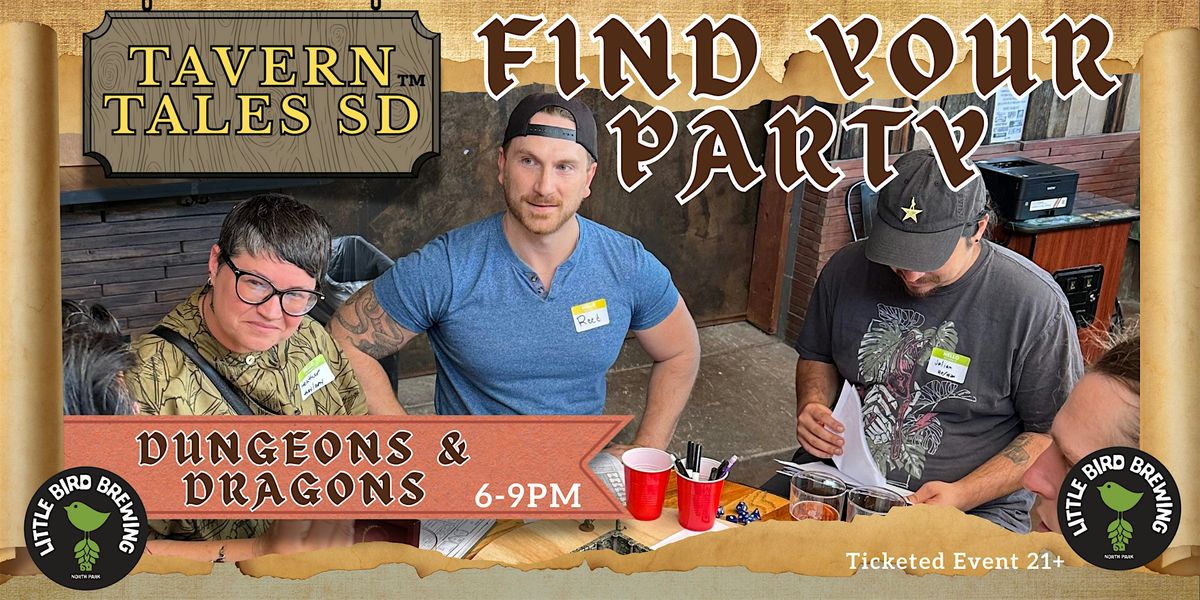 October 14th - TTSD:  Find Your Party (D&D)