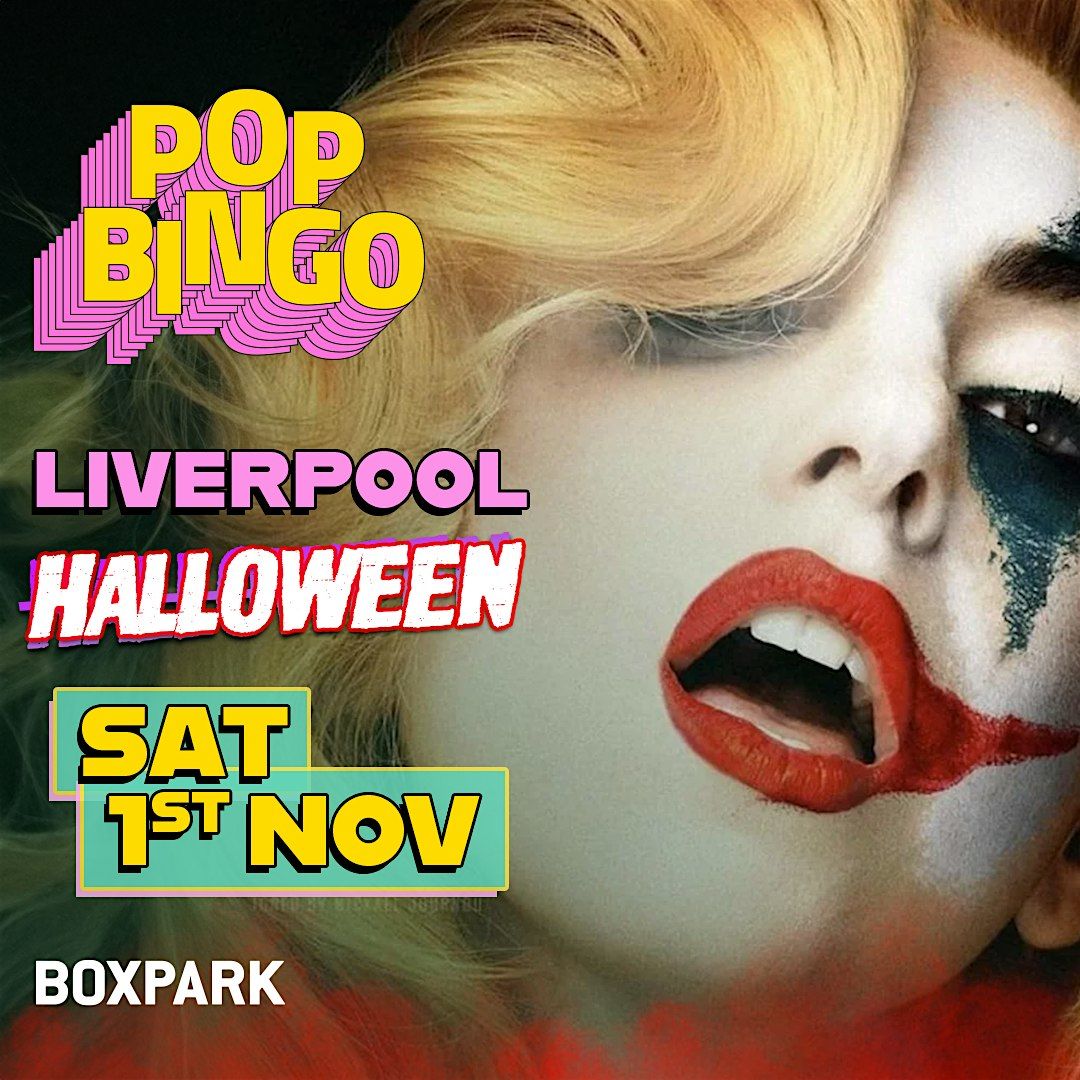 Pop bingo Sat 1st November Halloween Liverpool