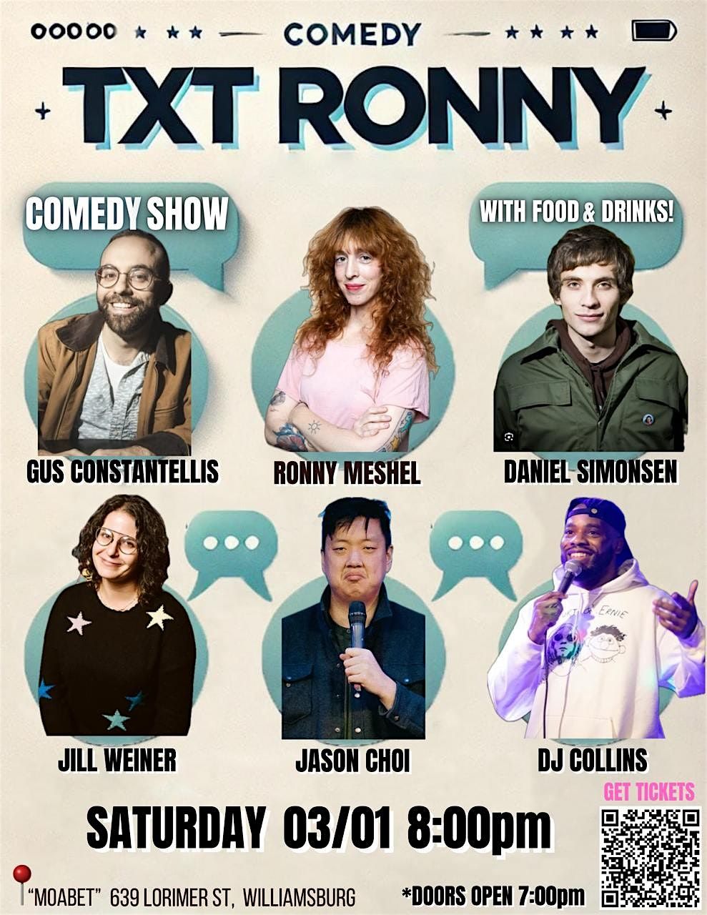 \u201cTxt Ronny\u201d comedy show