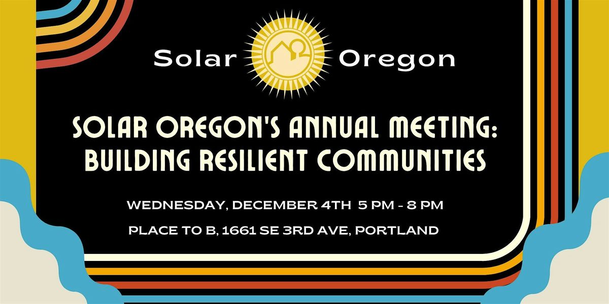 Solar Oregon's Annual Meeting