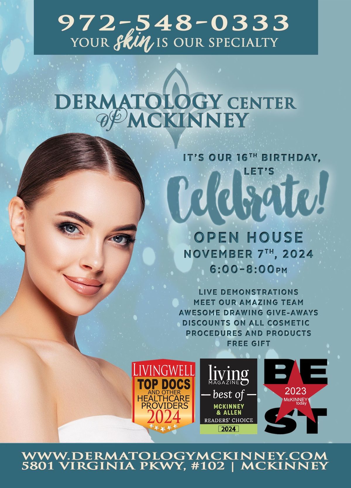 Celebrating 16 Years at the Dermatology Center of McKinney!