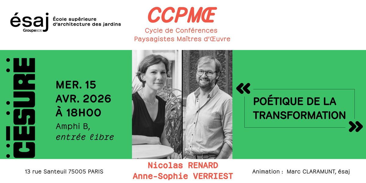 Conf\u00e9rence Paysagistes MO : Anne-Sophie VERRIEST & Nicolas RENARD