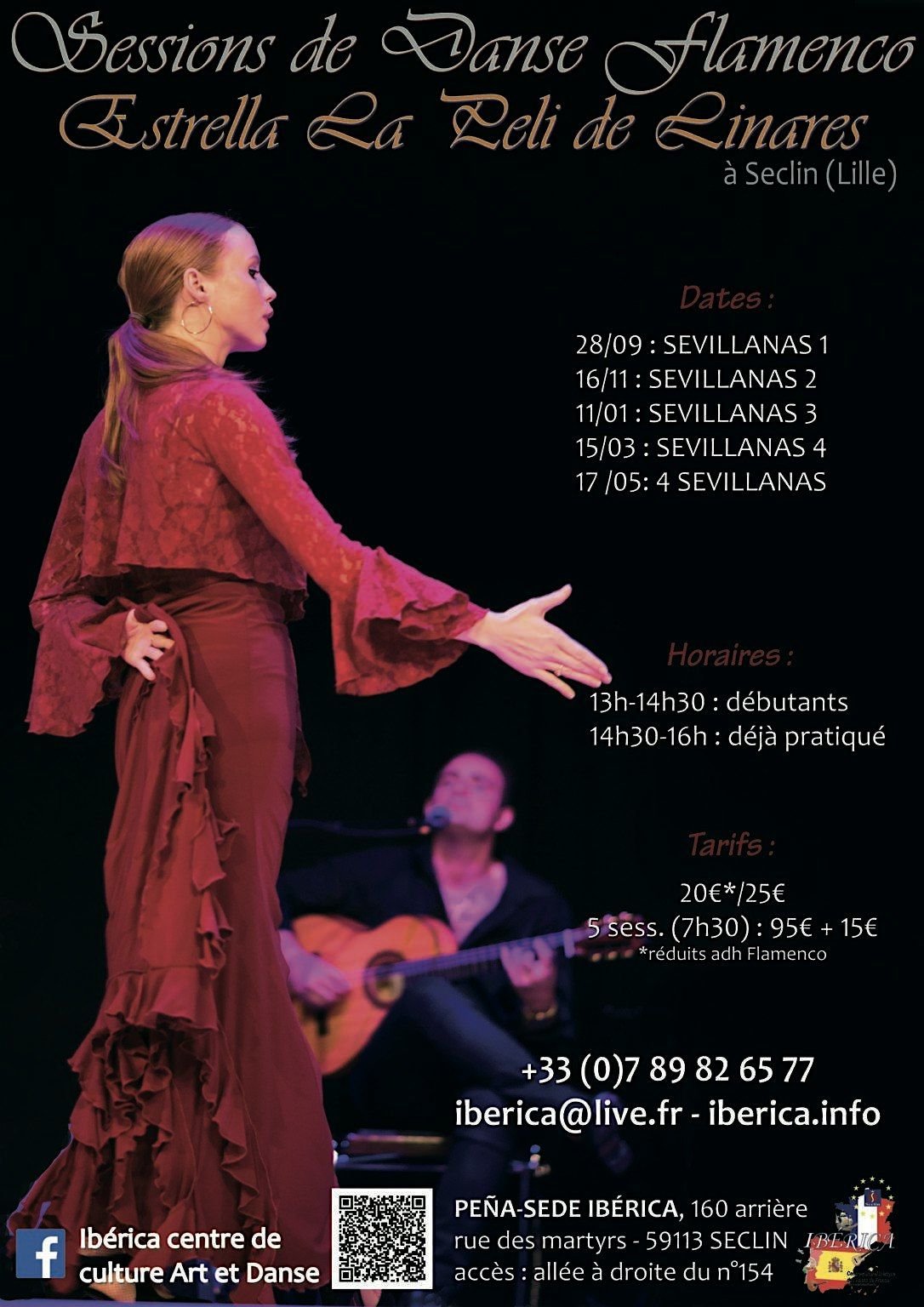 Stages de danse Flamenco Sevillanas Ib\u00e9rica Seclin Hauts de France