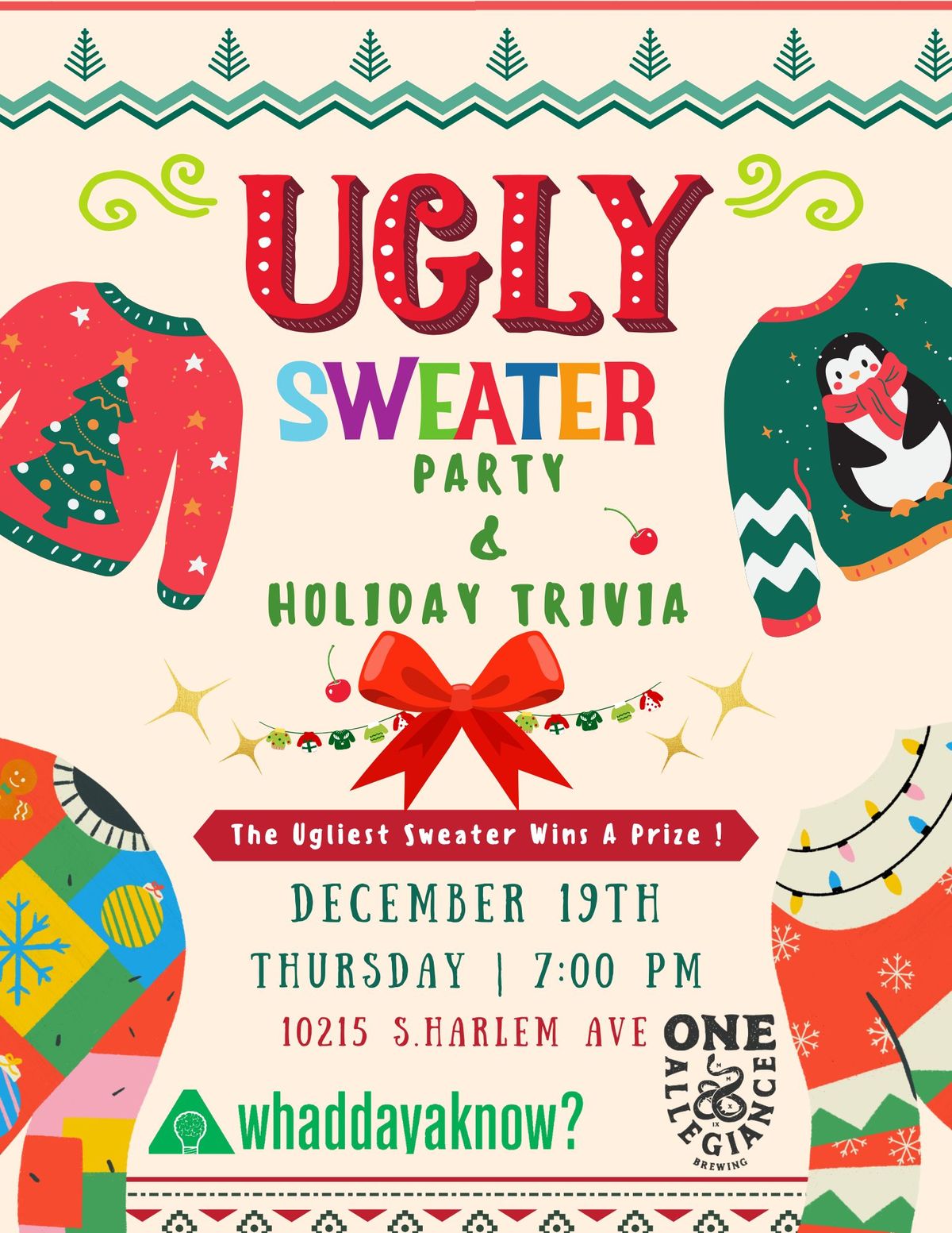 Ugly Sweater + Holiday Trivia Party