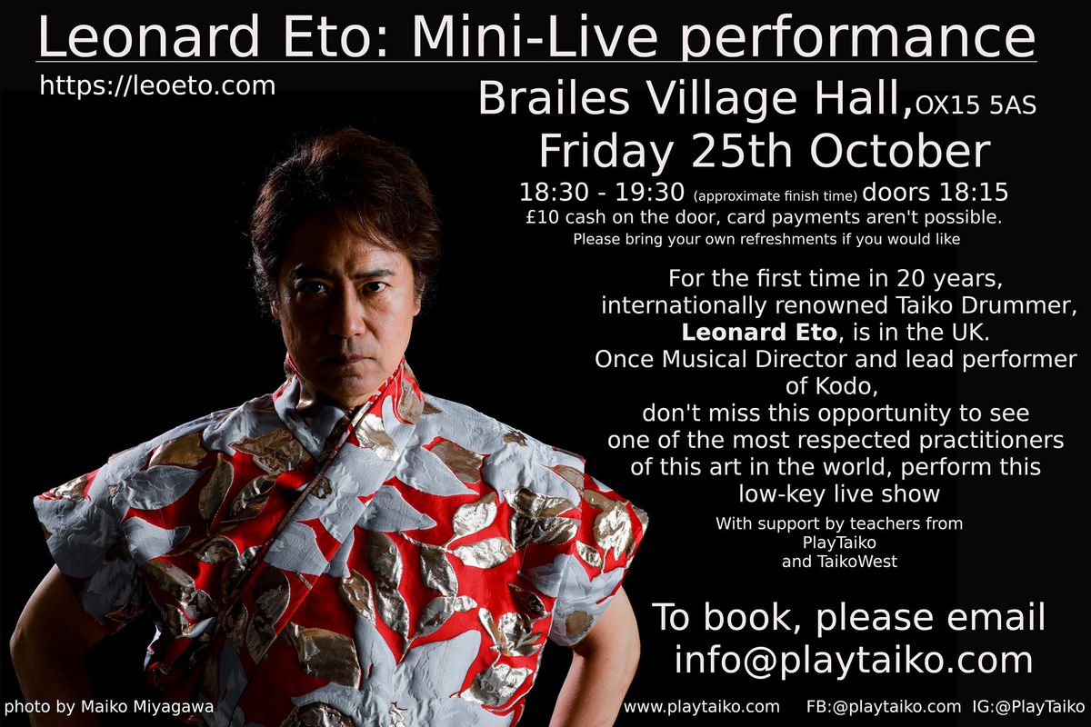 Leonard Eto's Mini-Live Show in Brailes Village Hall