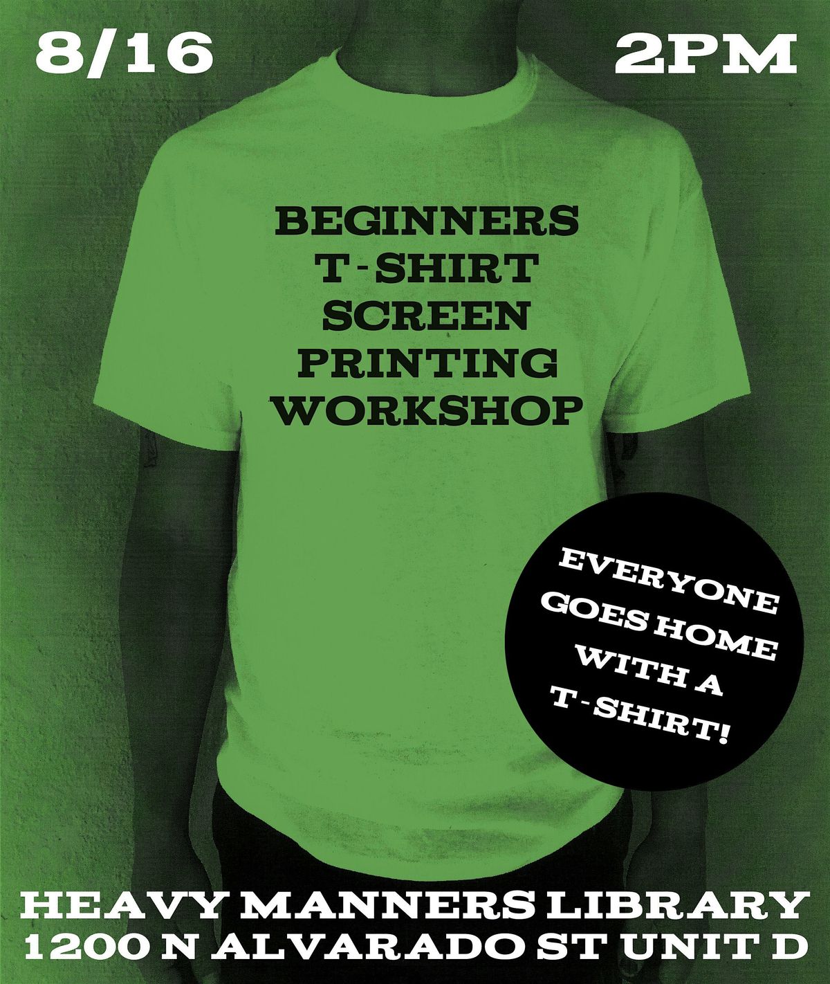 Beginners T-shirt Screen Printing Workshop (8\/16)