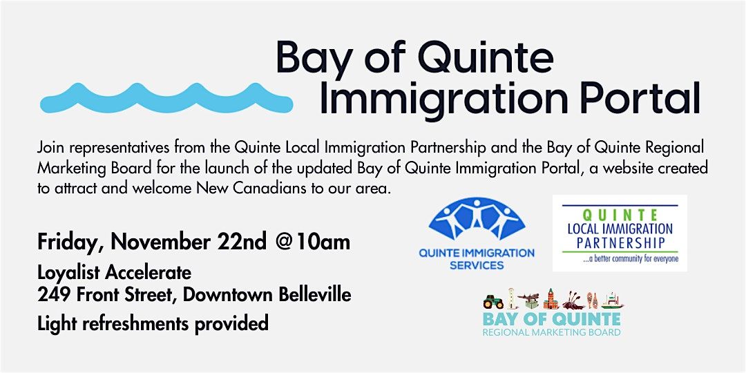 Bay of Quinte Immigration Portal Relaunch