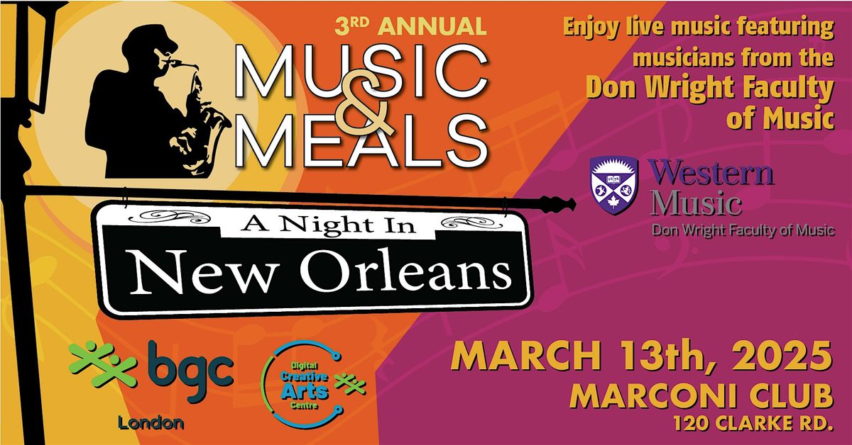 3rd Annual Music & Meals - A Night in New Orleans