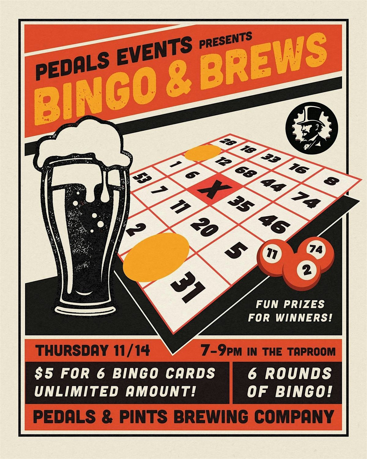 Bingo & Brews at Pedals & Pints Brewing Co