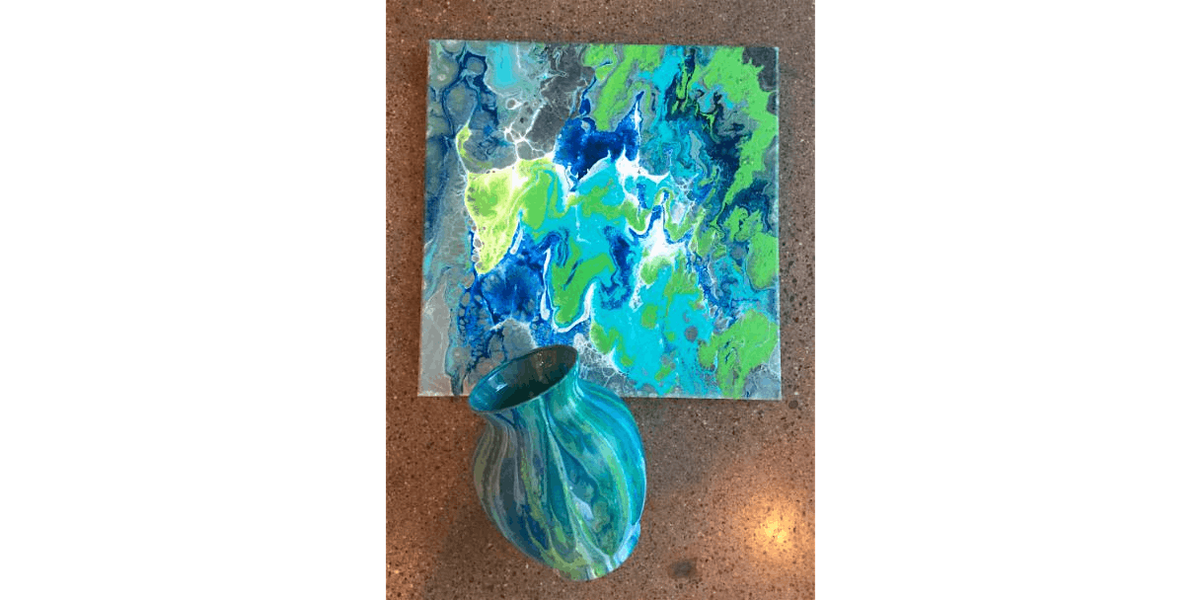 Vase and Canvas Marble Pour - Paint and Sip in Norfolk | Classpop!\u2122