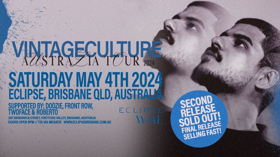 Vintage Culture | Australia Tour | Finale Release Selling Fast