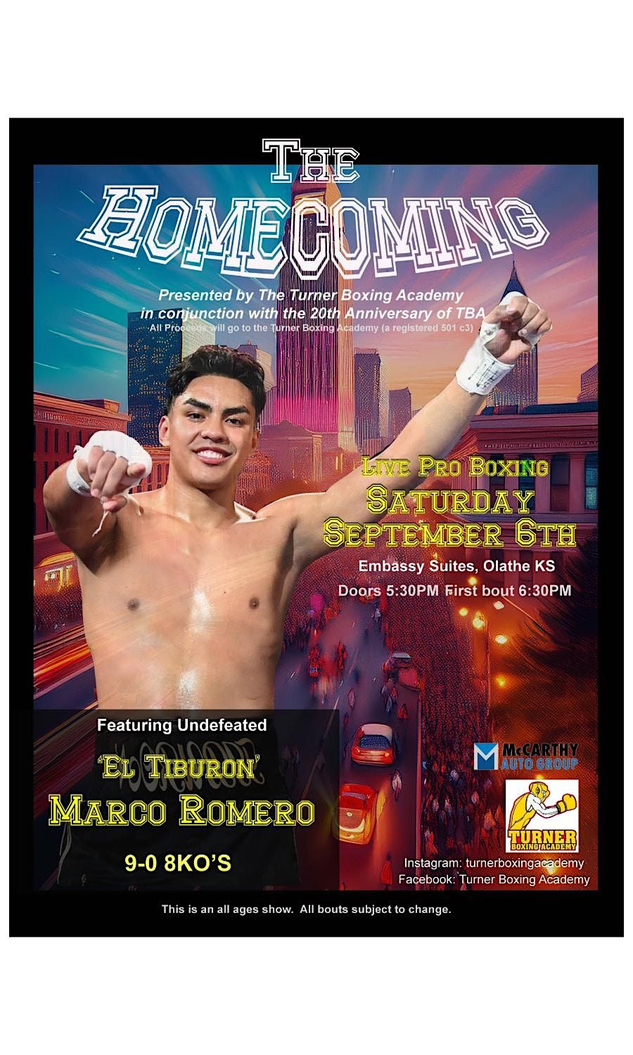 The Homecoming: Pro Boxing in Olathe, KS