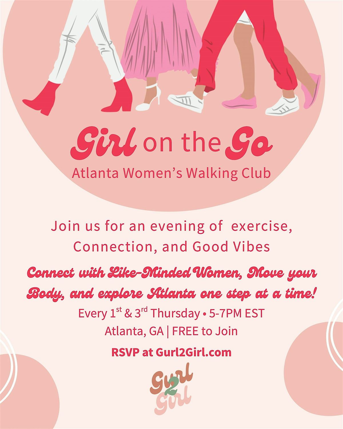 Girl on the Go Walking Group Meet up by Gurl 2 Girl