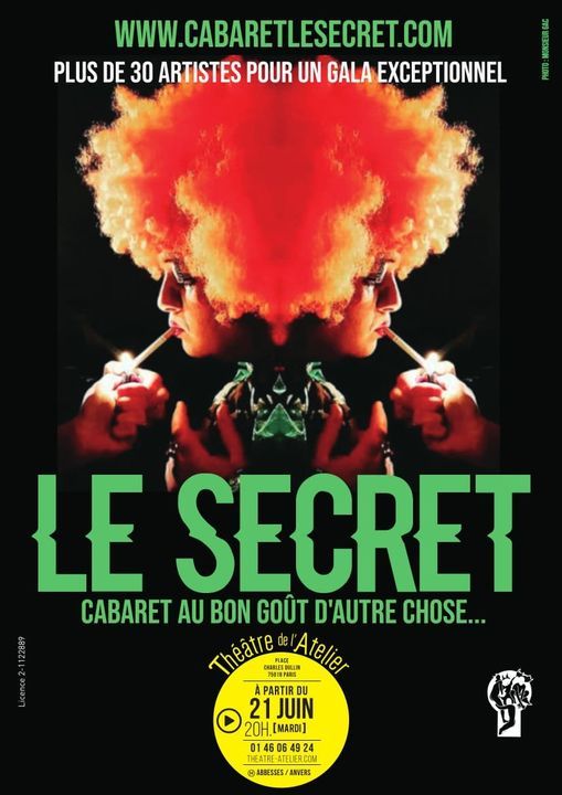 Cabaret Le Secret - soir\u00e9e Gala - Th\u00e9\u00e2tre de  l' Atelier